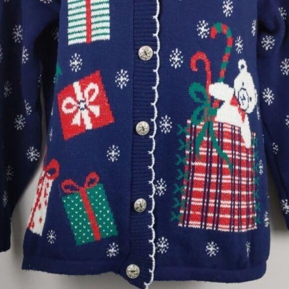 Nutcracker Christmas Sweater Cardigan Women's Button down size M - Picture 5 of 13